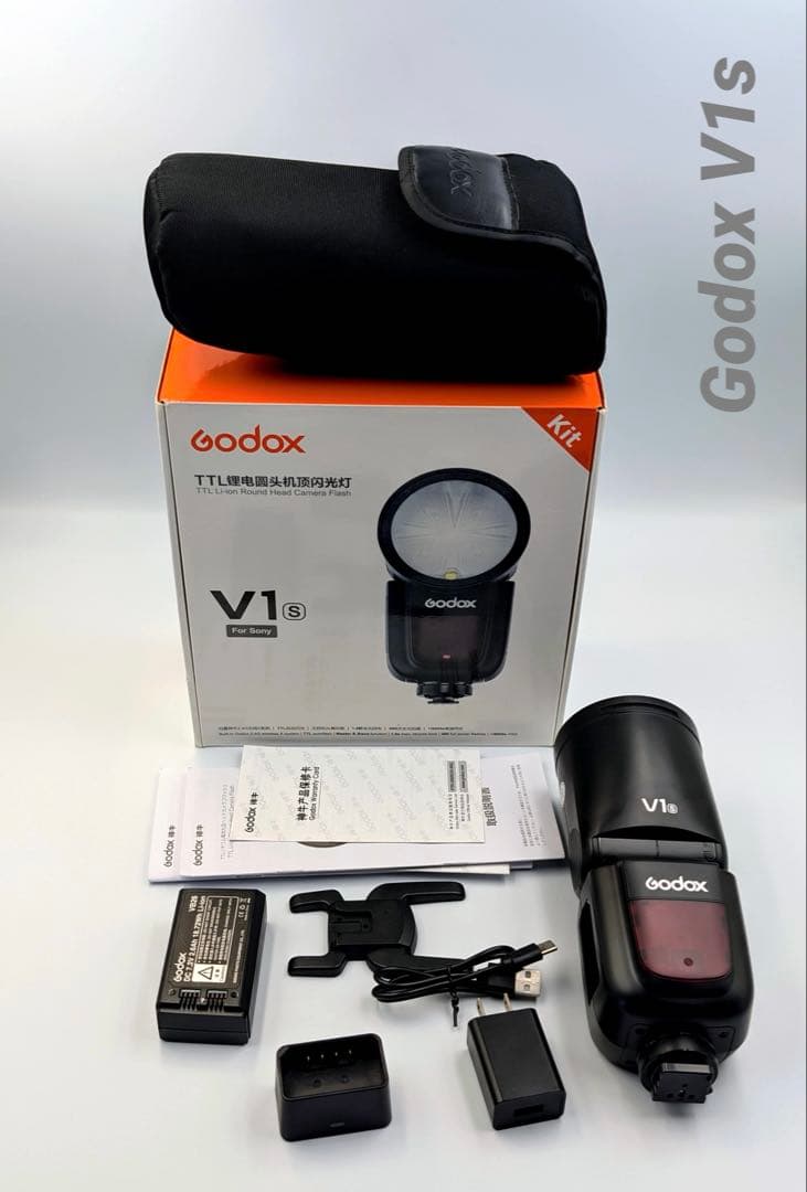 Godox V1S Sony フラッシュ 本体と付属品