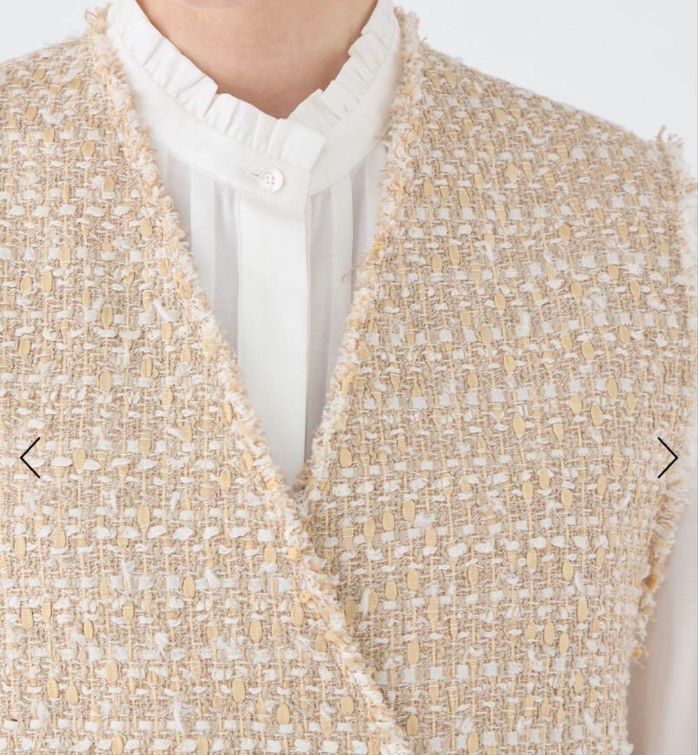 ✨2025未使用級✨BALLSEY　Coconutセミロングジレ　ツイード　36