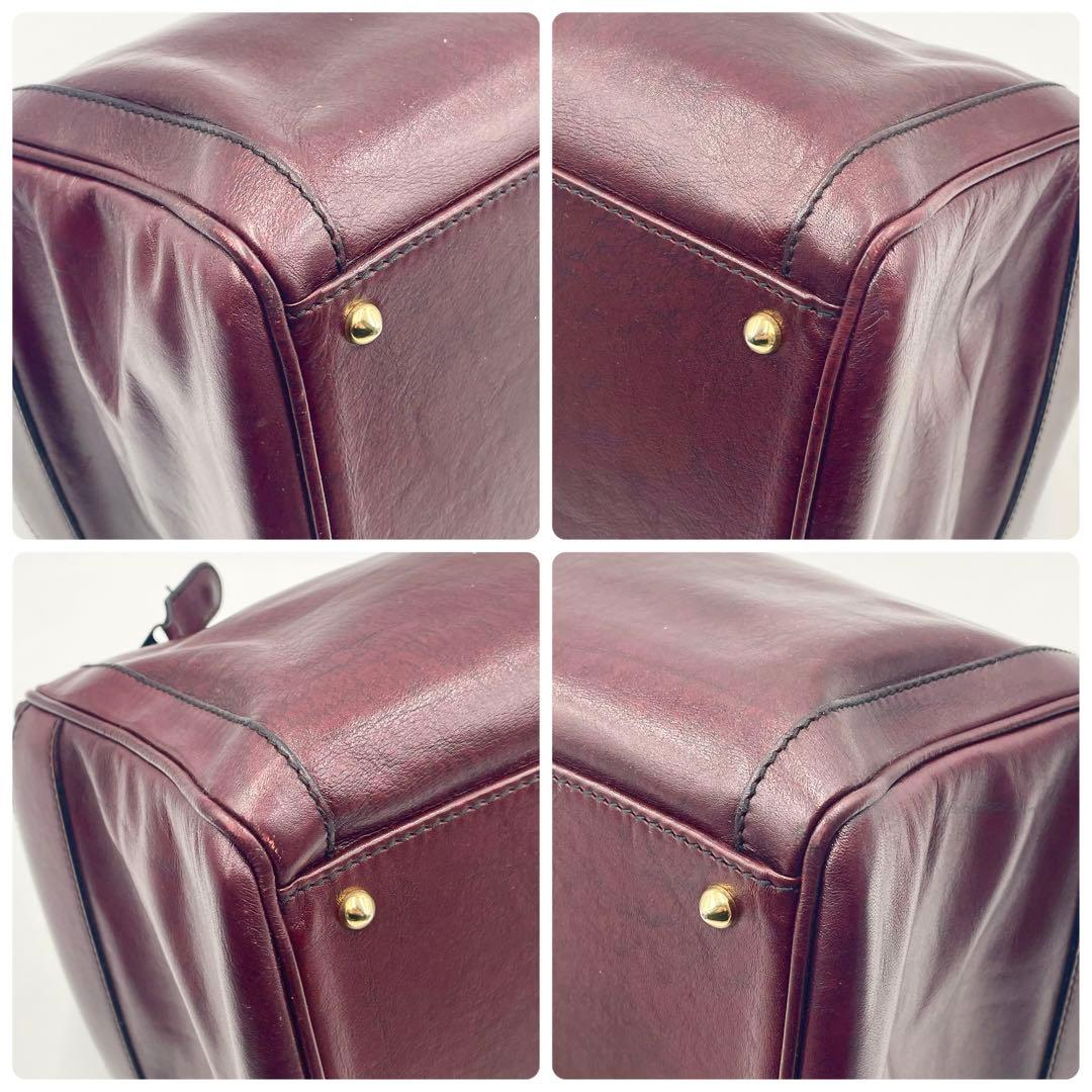【美品】GOLD PFEIL ダレスバッグ ボルドー ボストンバッグ 大容量