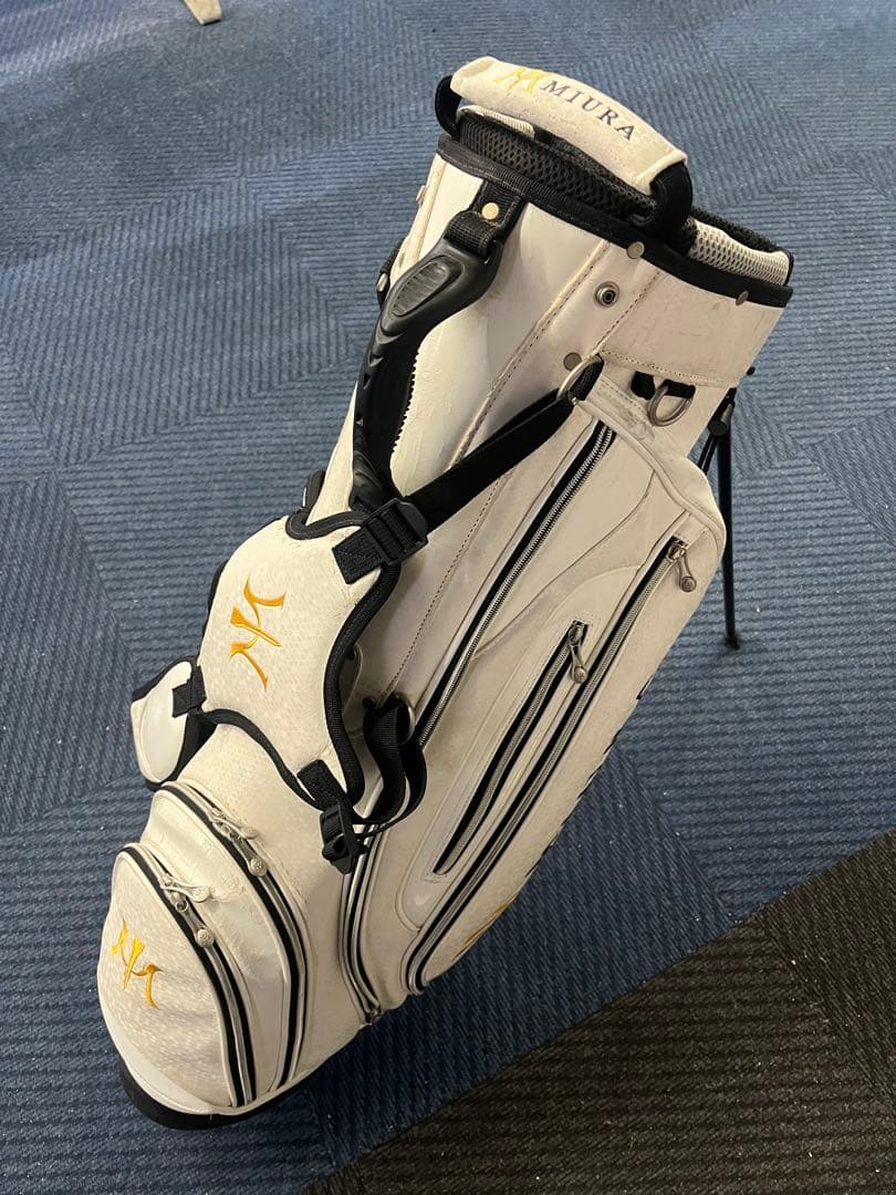 MIURA ホワイト ゴルフバッグ
