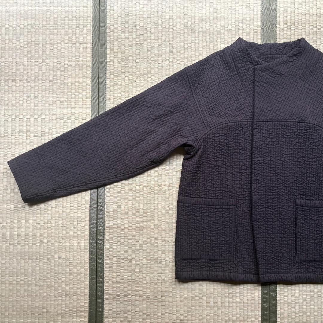 MITTAN 中わた刺し子織ジャケット 黒茶 サイズ3