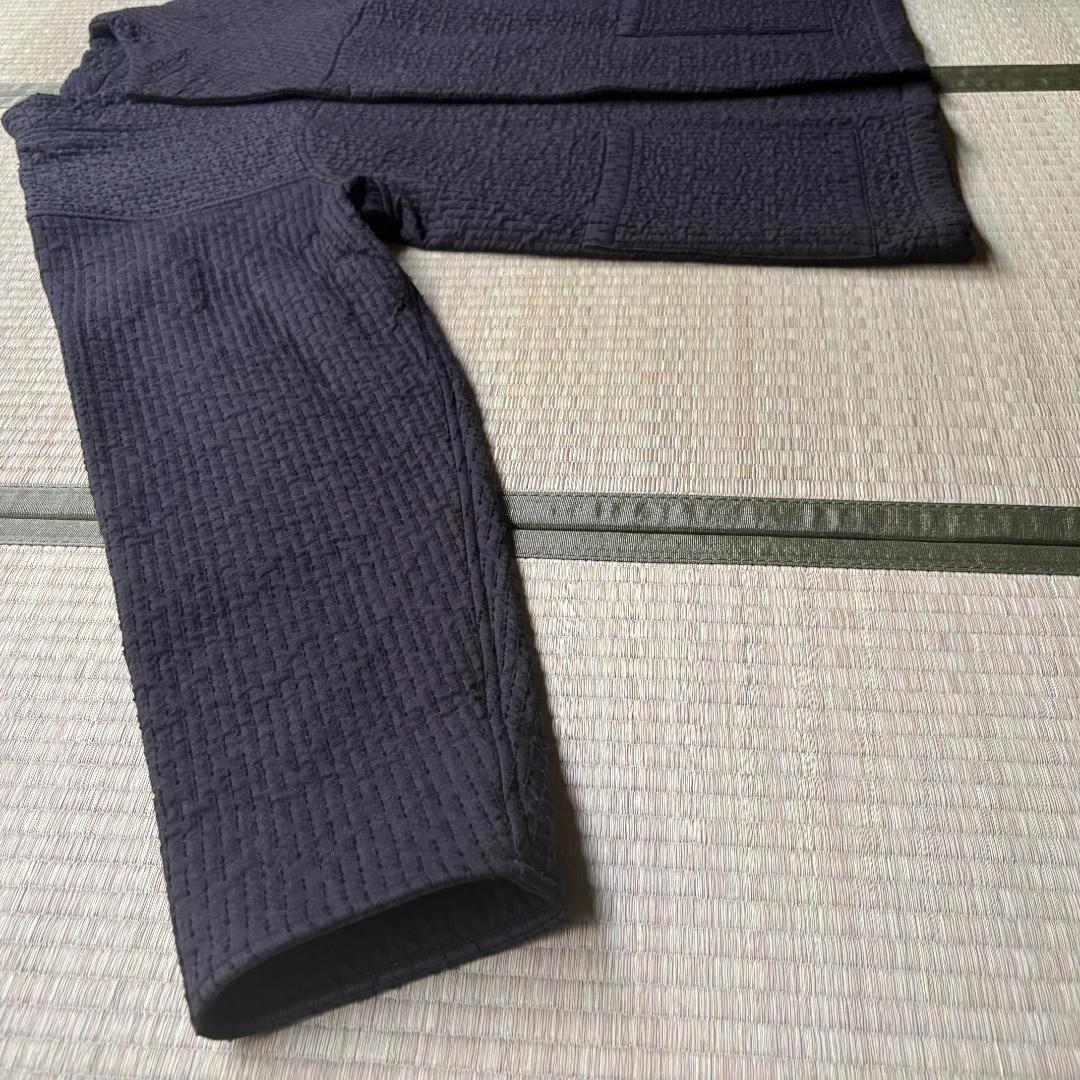 MITTAN 中わた刺し子織ジャケット 黒茶 サイズ3