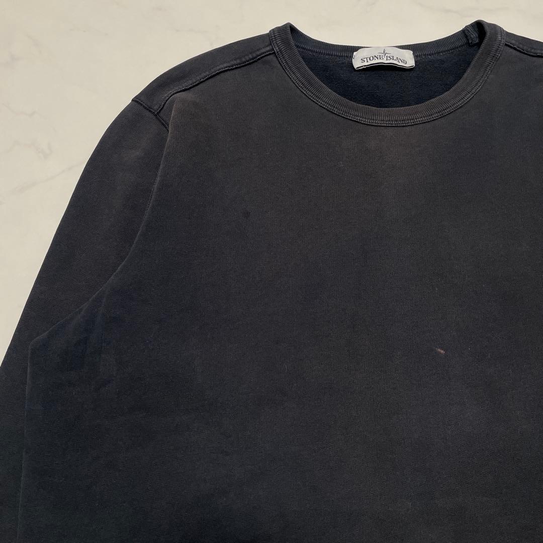 STONE  コットン　クルーネック　トレーナー　ブラック　XXL