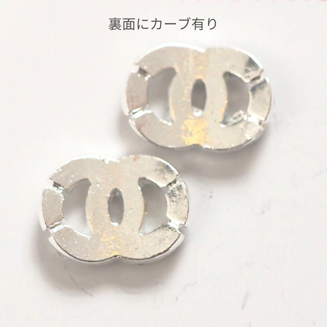 パールシルバーCネイルブランドパーツ