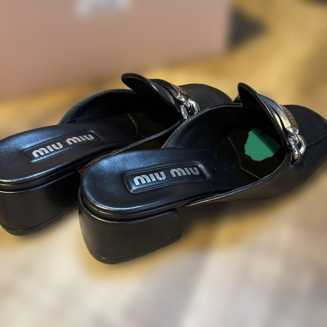 ミュウミュウローファーミュール