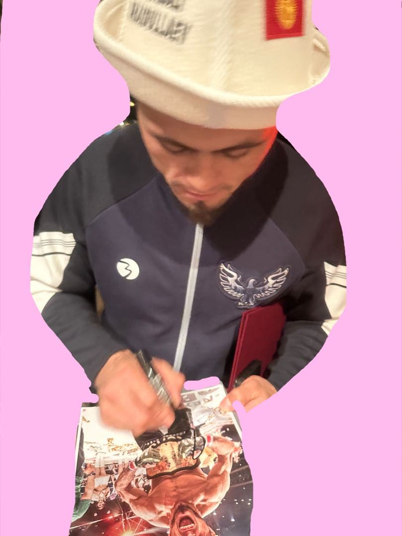 RIZINフェザー級チャンピオン シェイドゥラエフ 直筆サイン A4 朝倉未来