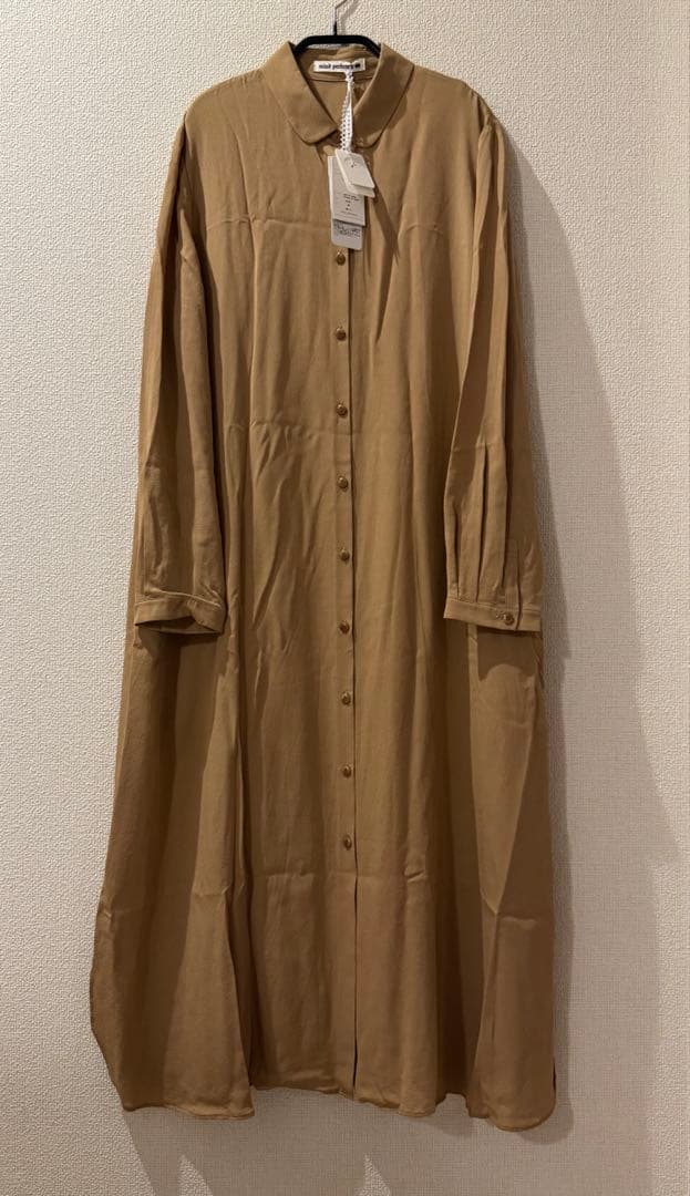 【新品未使用】ミナペルホネン fondant ドレス brown 40