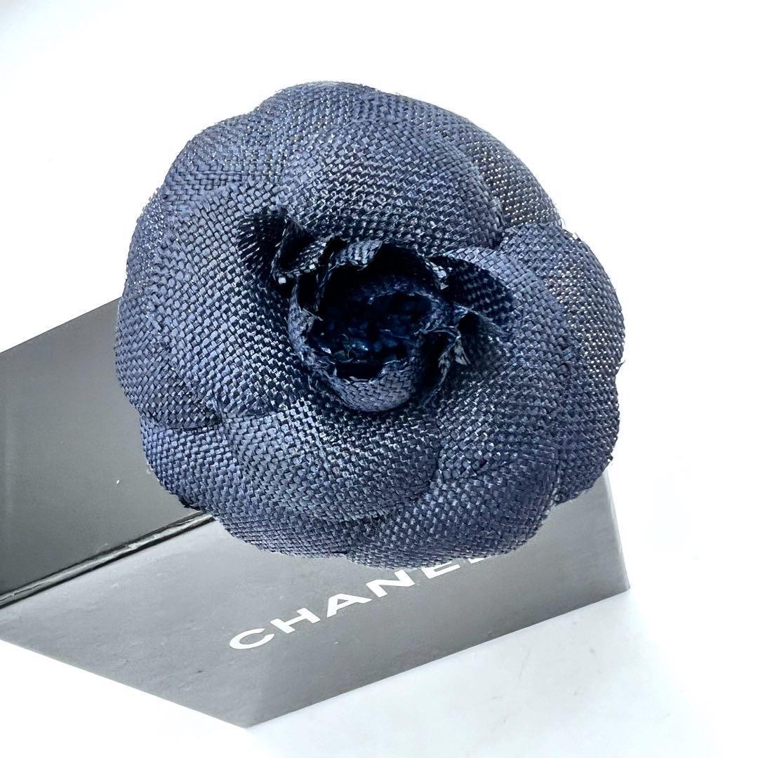 CHANEL シャネル コサージュ ネイビー カメリア