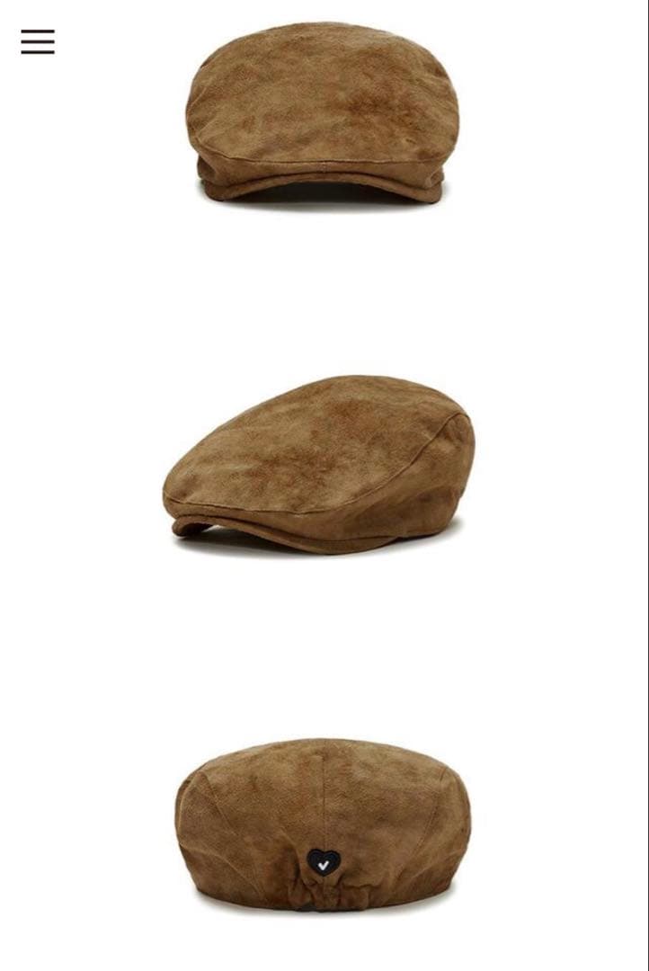 【伊原葵さんも着用】ブラウン スエード ハンチング