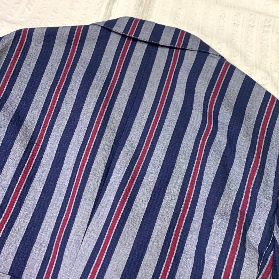 ⭐︎最高級　ラルディーニ　段返り　ジャケット　ブートニエール　シアサッカー　ウール