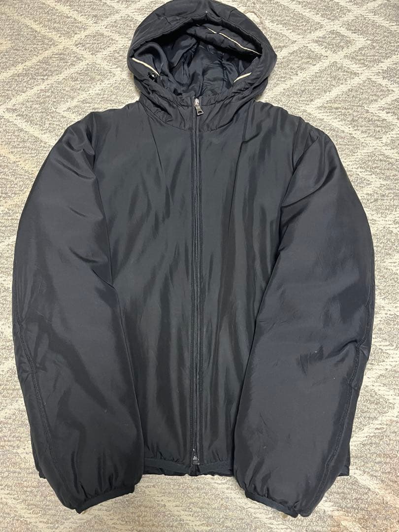 PRADA ブラック フード付きナイロンジャケット