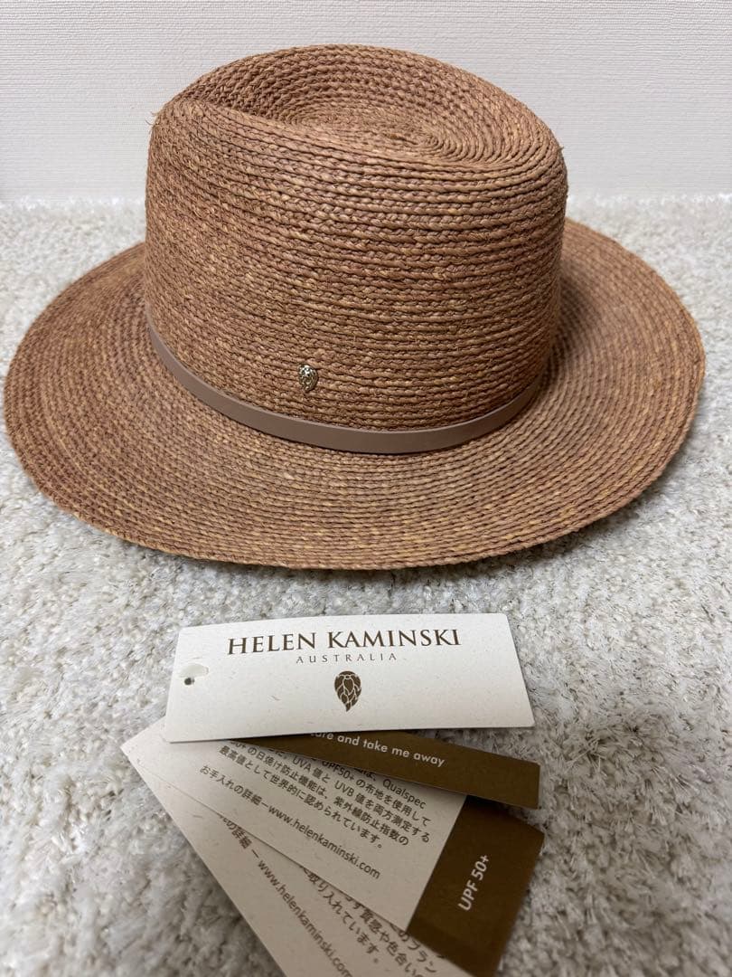 未使用　HELEN KAMINSKI ラフィアハット　麦わら帽子 UPF 50+