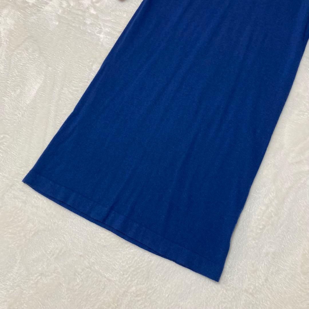 DAMA カシミヤ100 セットアップ 青 ロングカーディガン ワンピース M