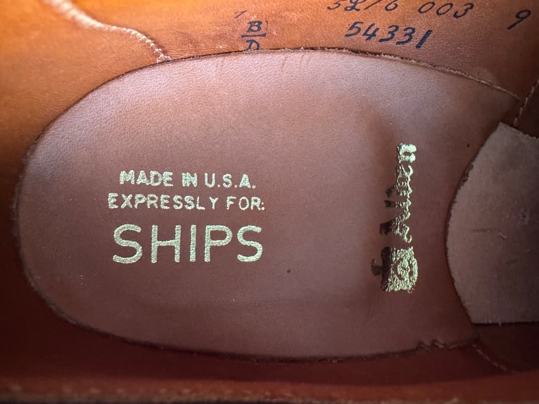 Alden オールデン 54331 Vチップ ブラック・コードバン　7D