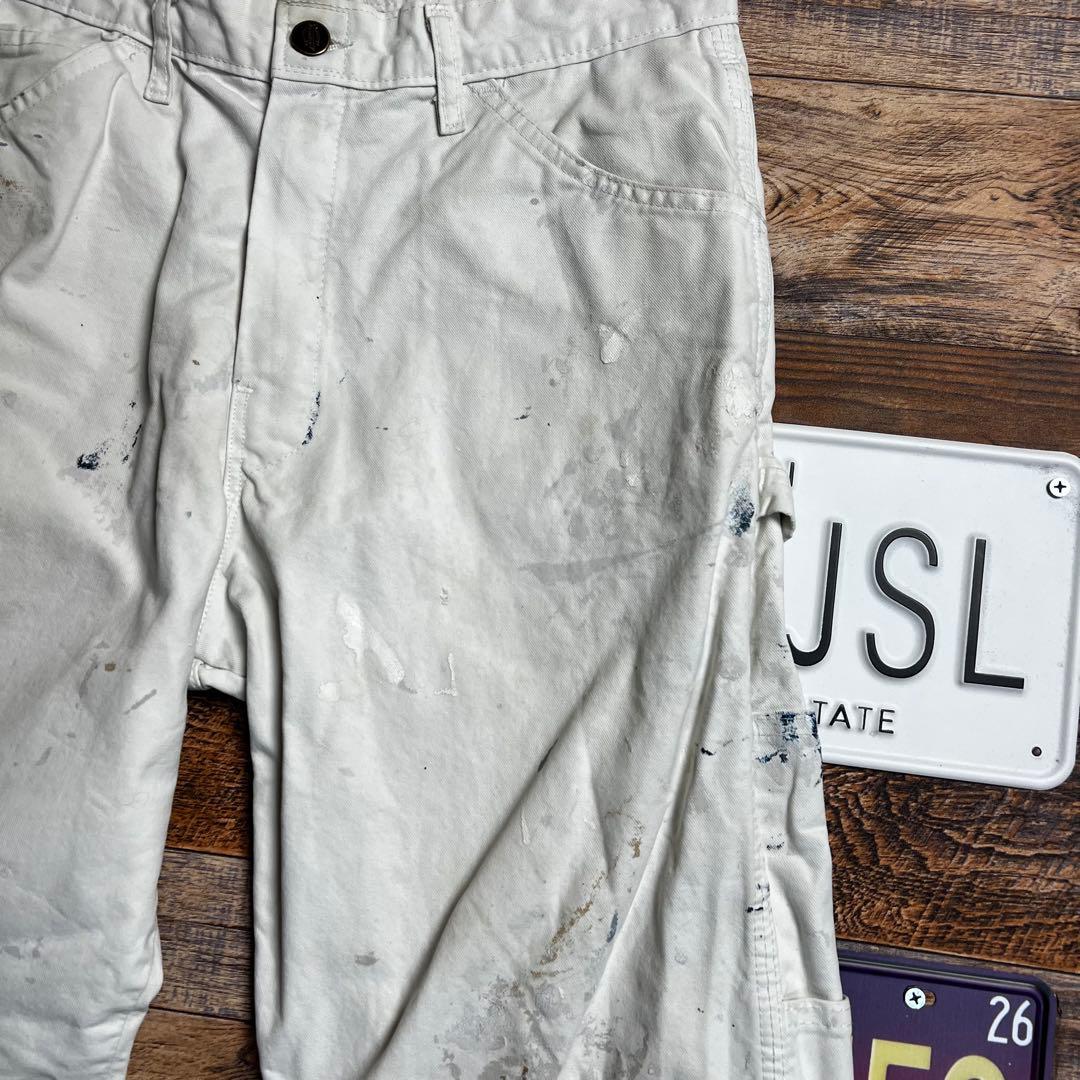 ゆ*様 Dickies ペインターパンツ ホワイト ペンキ飛び　古着　M相当