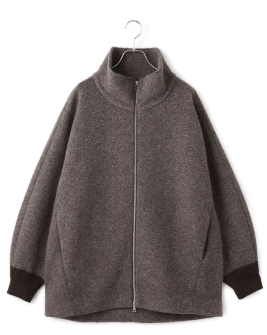 ADAM ET ROPÉ ヘリンボンツイードボンディングコーディガン