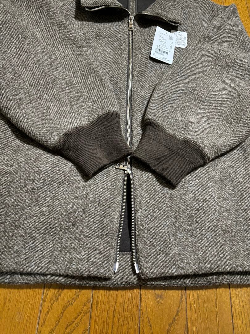 ADAM ET ROPÉ ヘリンボンツイードボンディングコーディガン