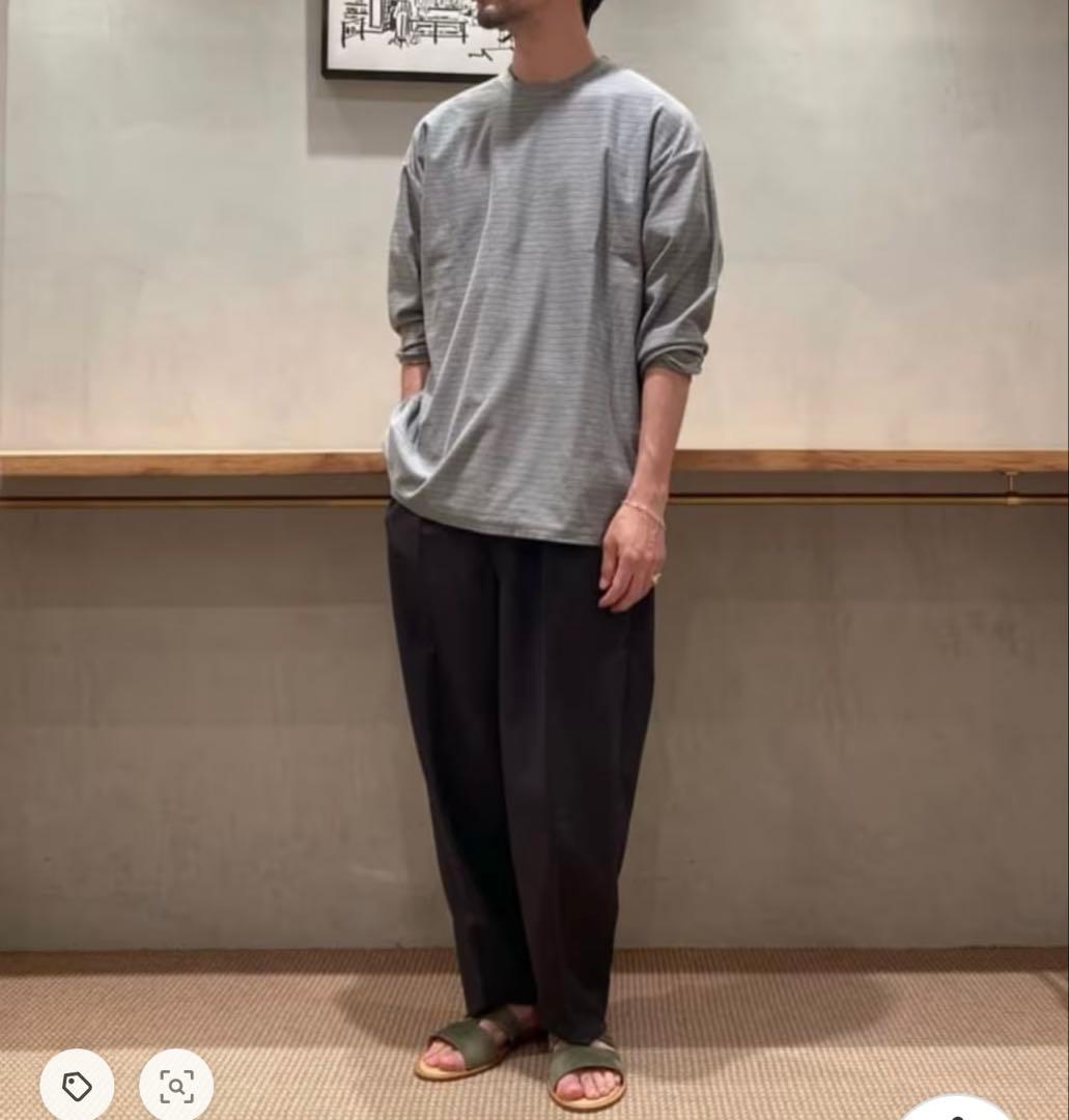 クロスツイル インツープリーツ ドレス トラウザーズ テーパード