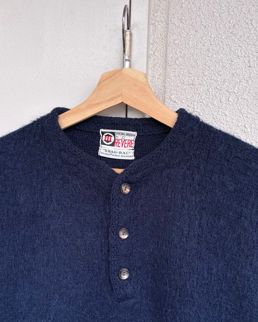 60s YOUNG BREED by REVERE モヘアニット ヘンリーネック