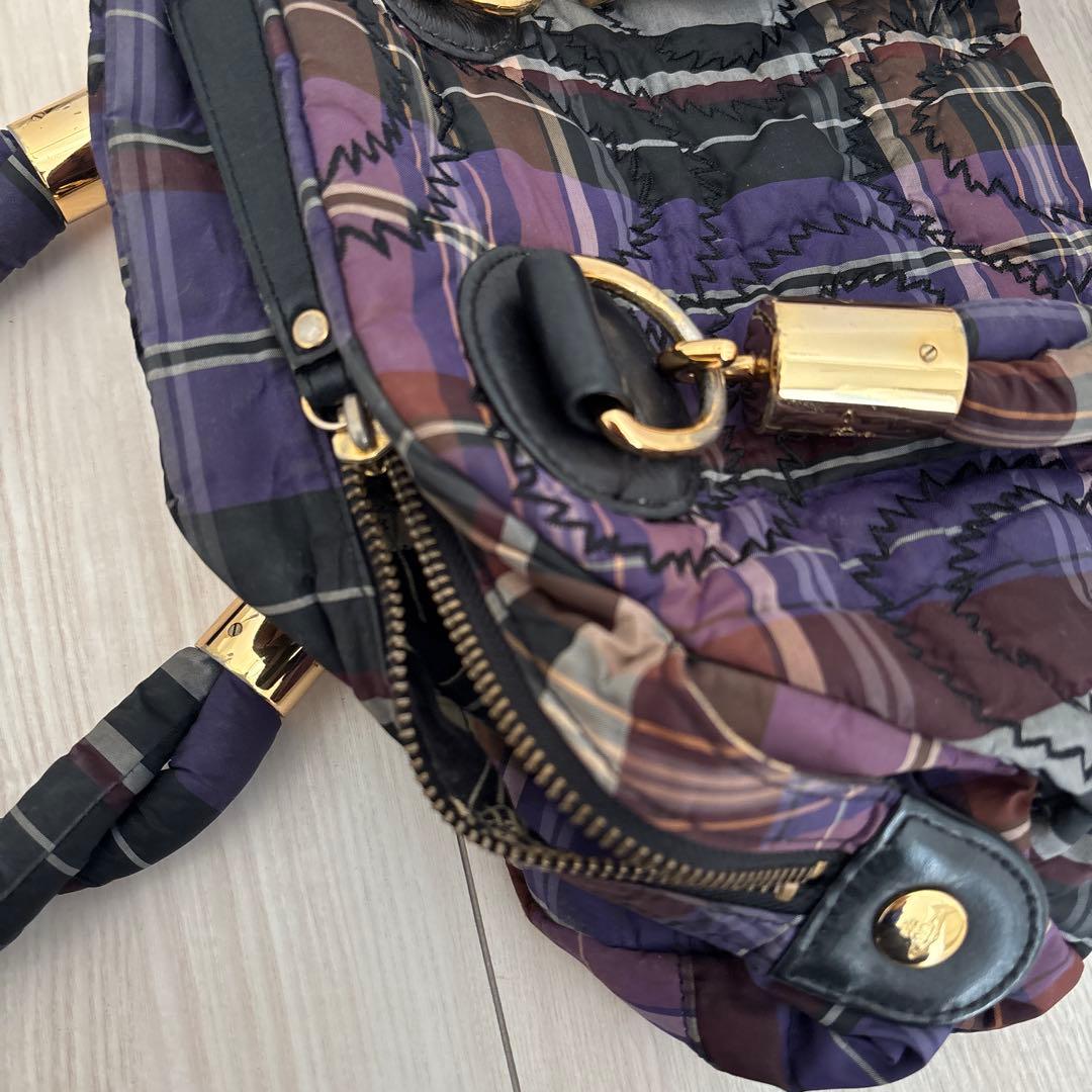 ヴィヴィアンウエストウッド　パープルチェックバック