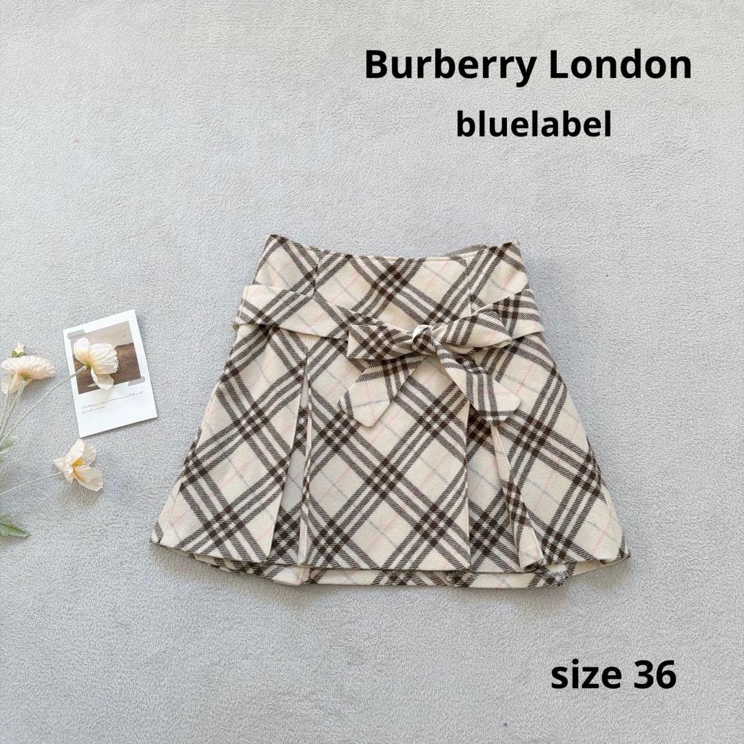 【Burberry】　bluelabel レディース　プリーツ　スカート　36