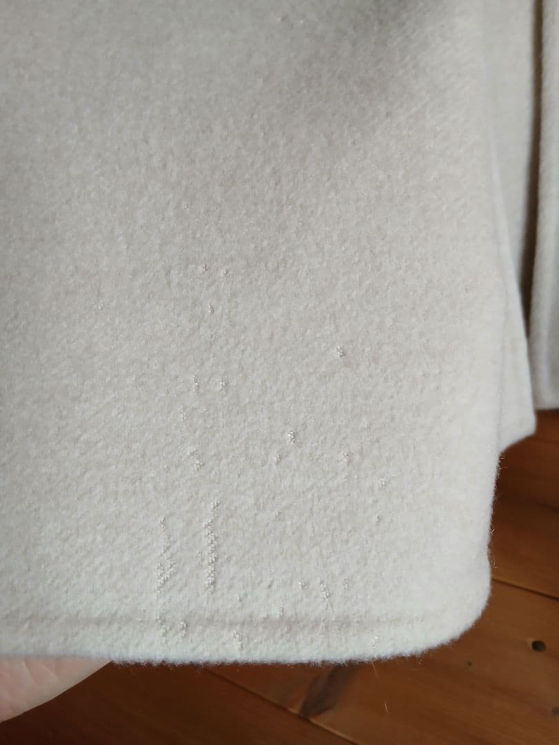 訳あり　HERMES　エルメス幻のジレ　カシミヤ100　ベージュ　ダブルフェイス