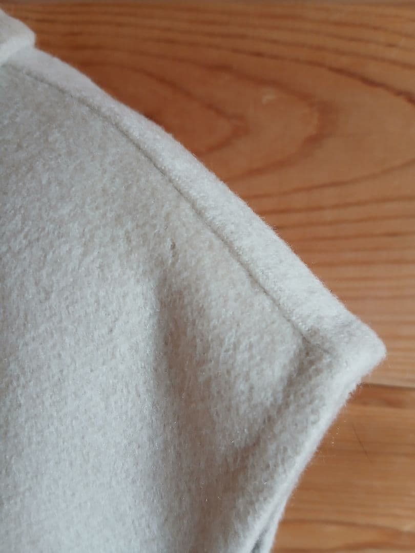 訳あり　HERMES　エルメス幻のジレ　カシミヤ100　ベージュ　ダブルフェイス