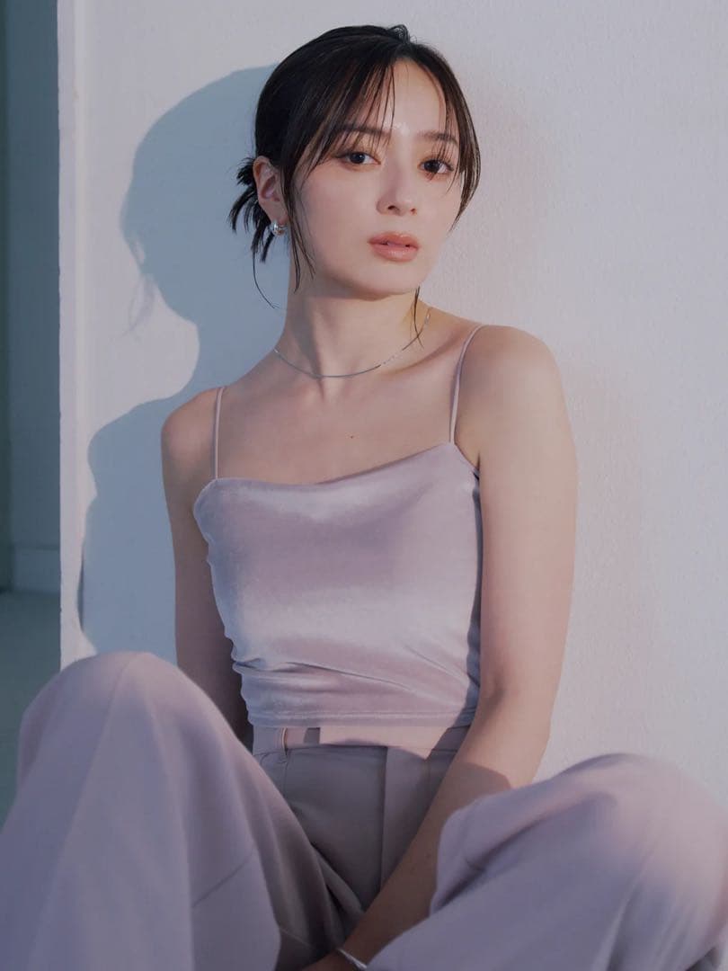 【新品】OURWACOAL×anuansカップインベロアショートキャミソール