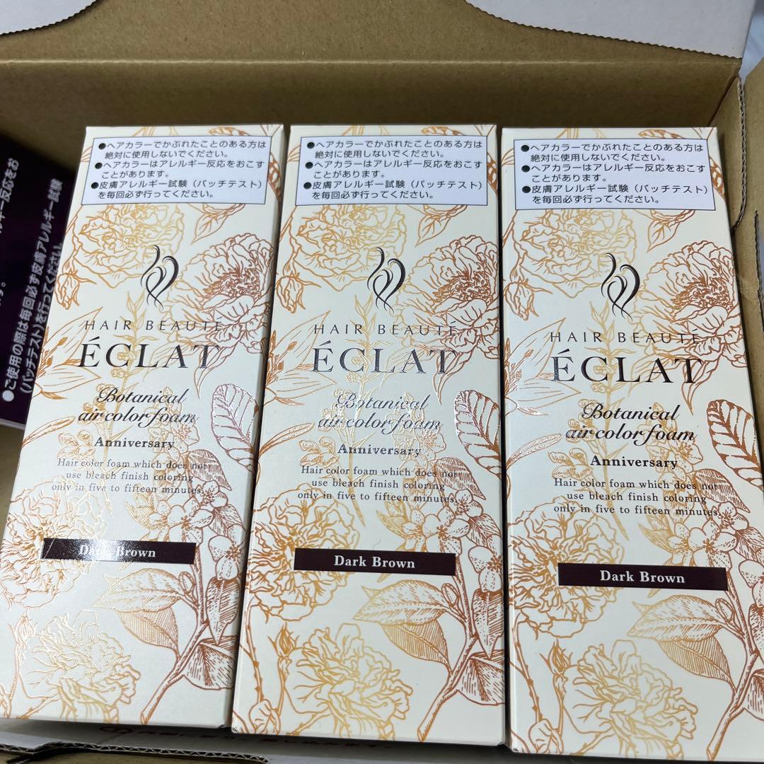 ヘアボーテ　エクラボタニカルヘアカラーフォームEXダークブラウン3本