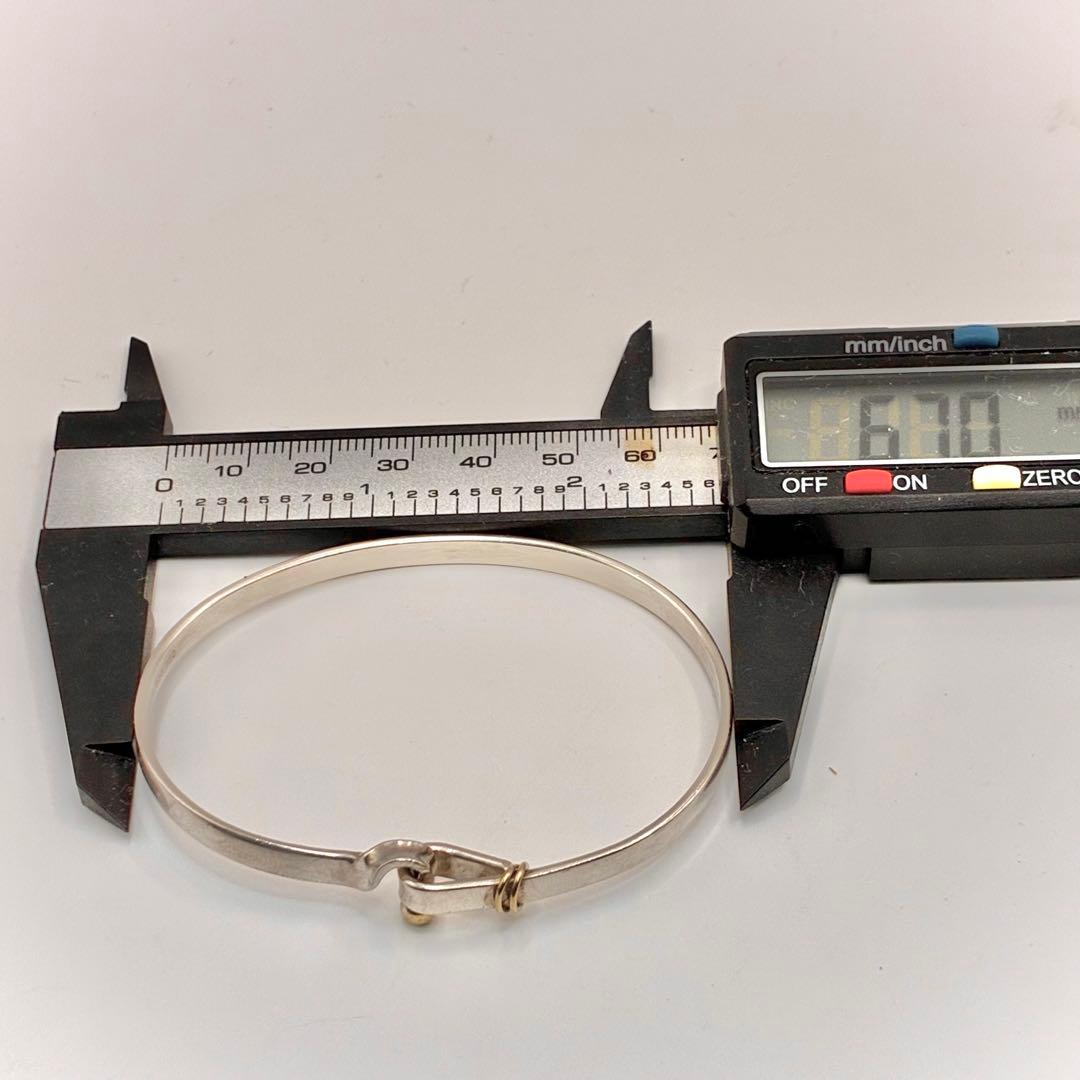 ティファニー フック&アイ ラブノット コンビ バングル 925 750 美品