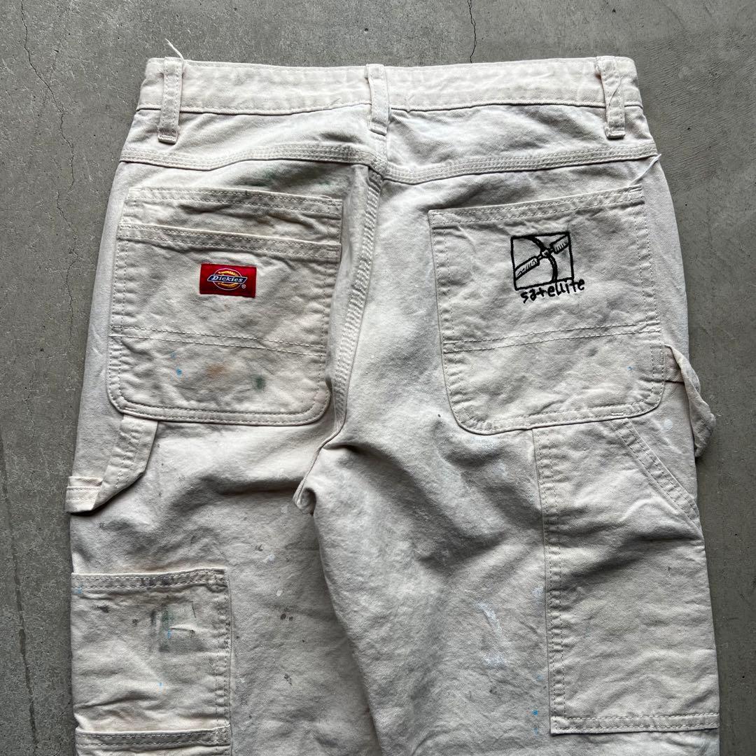 DICKIES ペンキ グランジ ホワイト ペインターパンツ W30