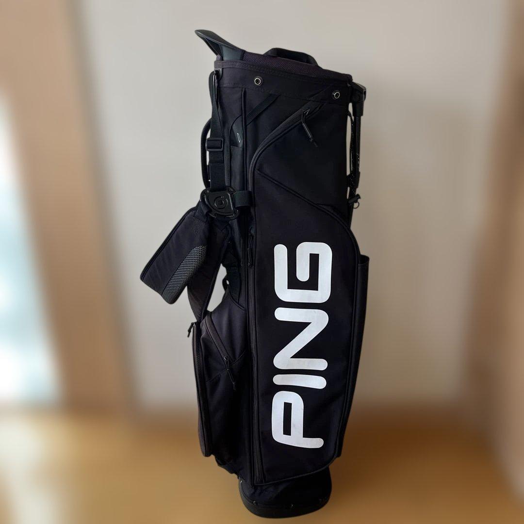 PING ゴルフバッグ 黒　スタンドキャディバック