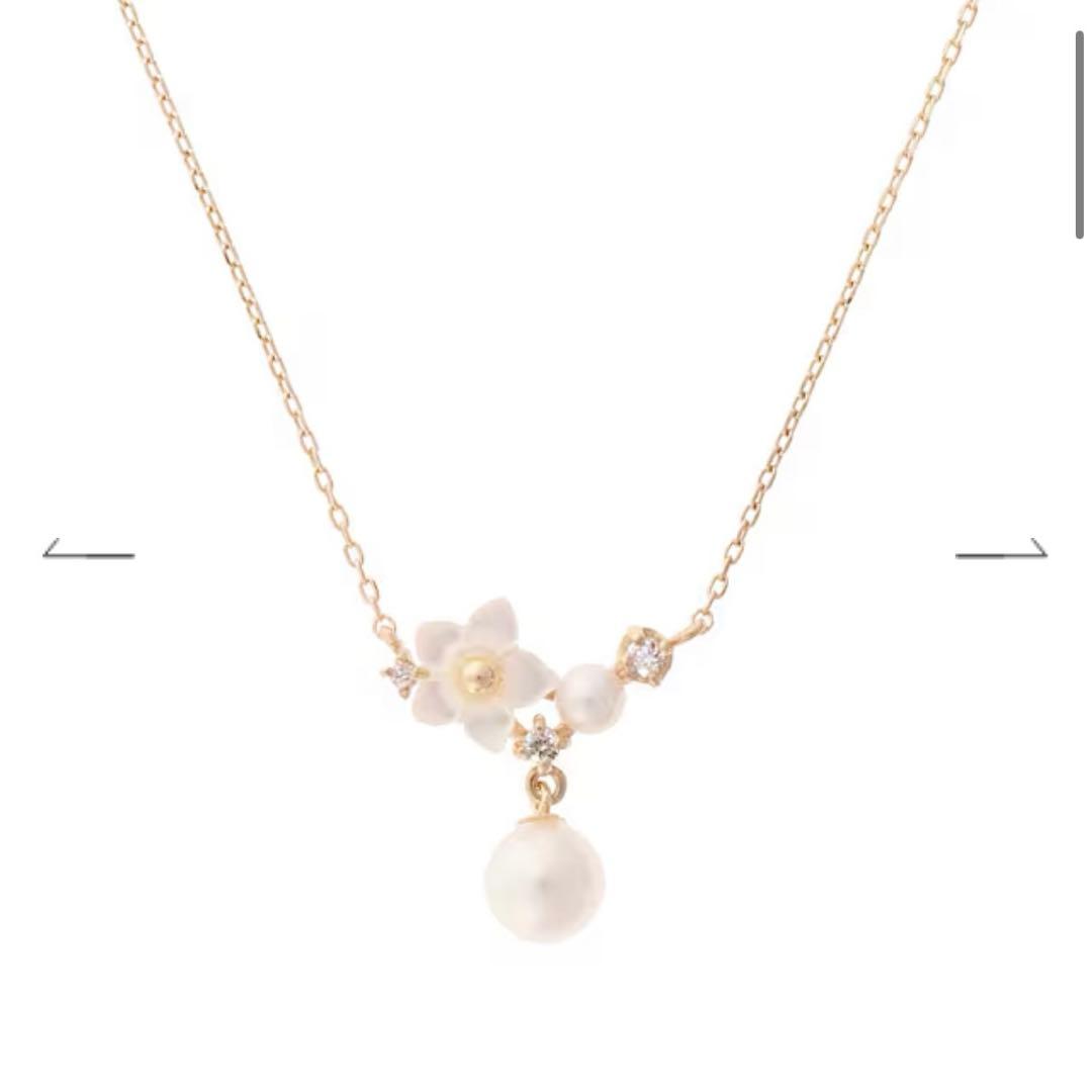 パールと花モチーフのネックレス♡サマンサティアラ
