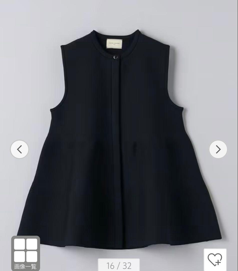 UNITED ARROWS リボンブローチニットベスト　ネイビー