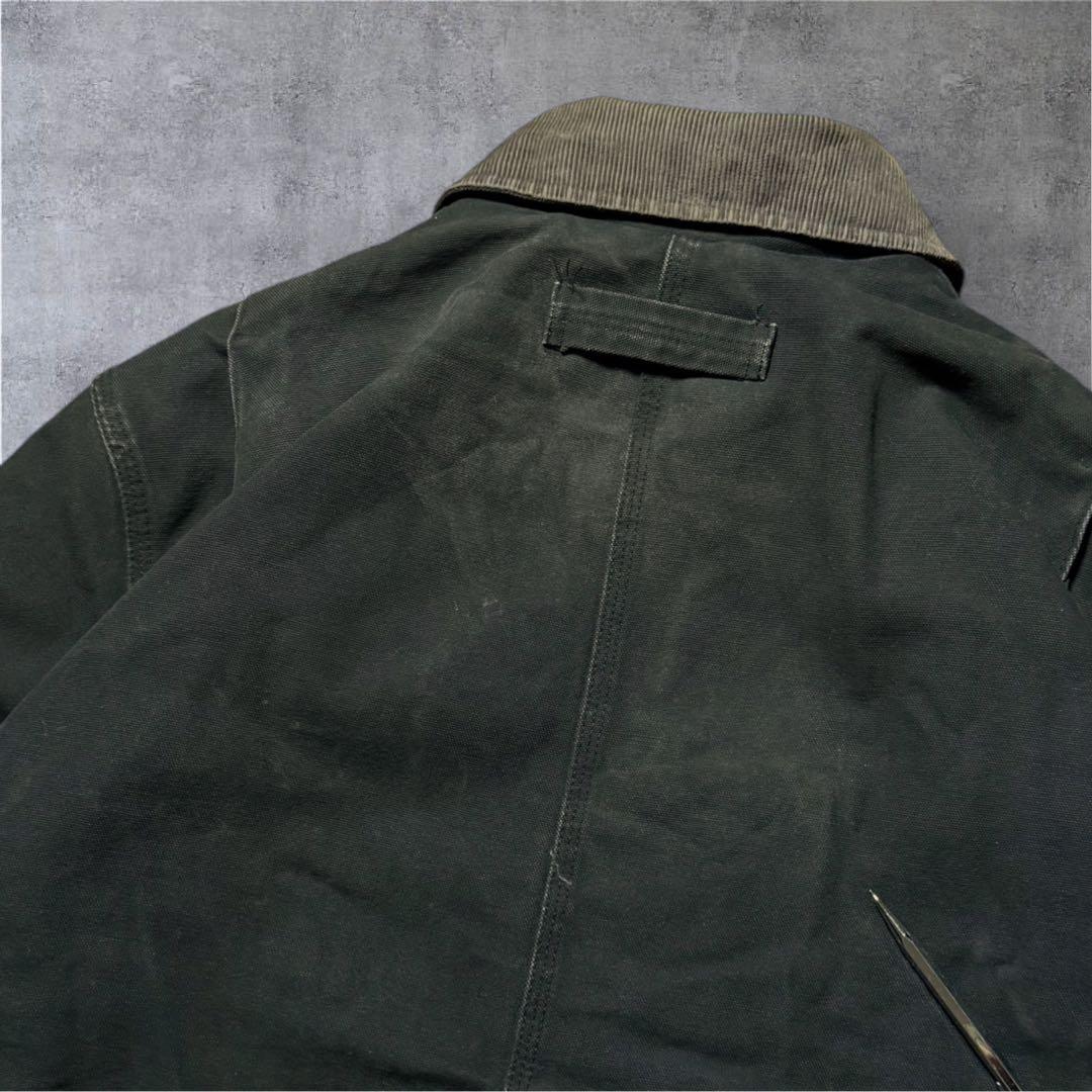 2187古着00年代Dickiesダック地カバーオール雰囲気系鬼フェード中綿墨黒