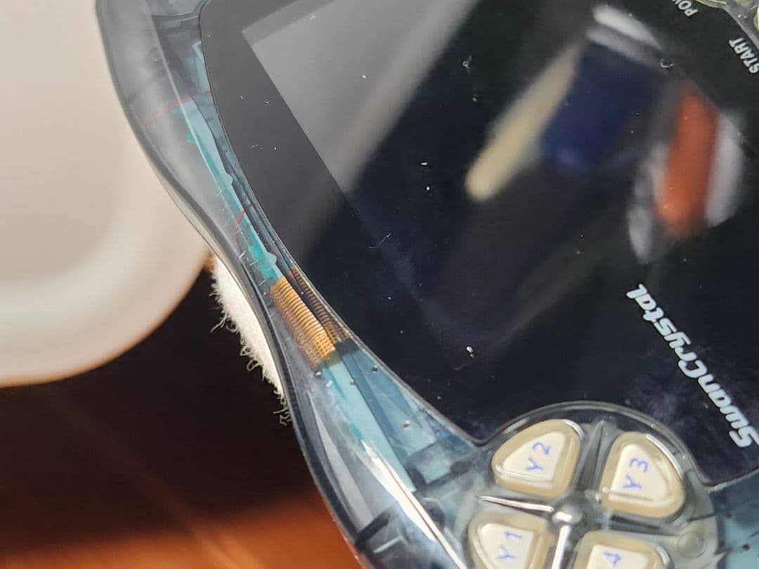 ◇良品◇レアカラー！スワンクリスタル IPS液晶 クリアブラック 電池蓋互換品