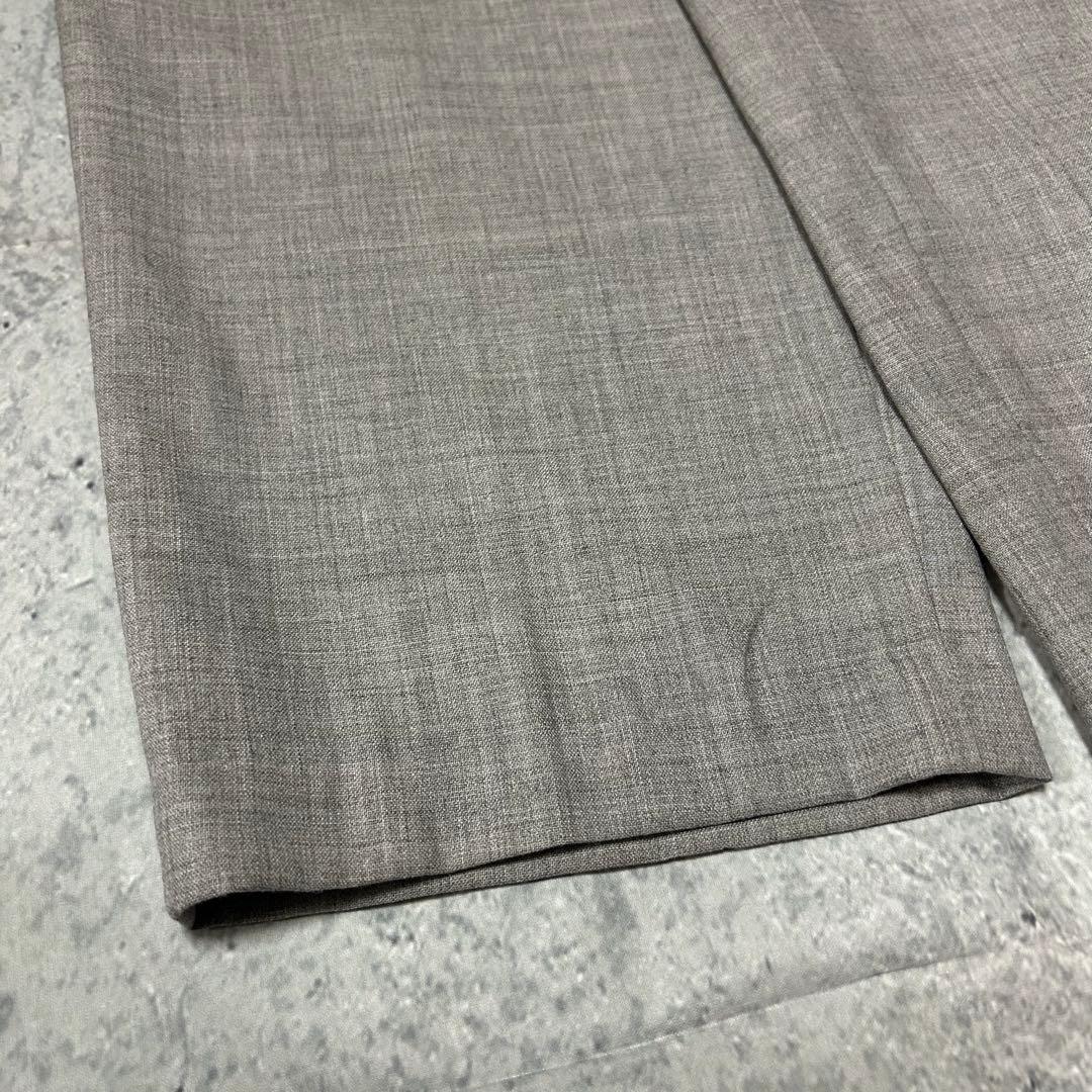 90s USA製 LANDS' END スラックス “絣” グレー ランズエンド