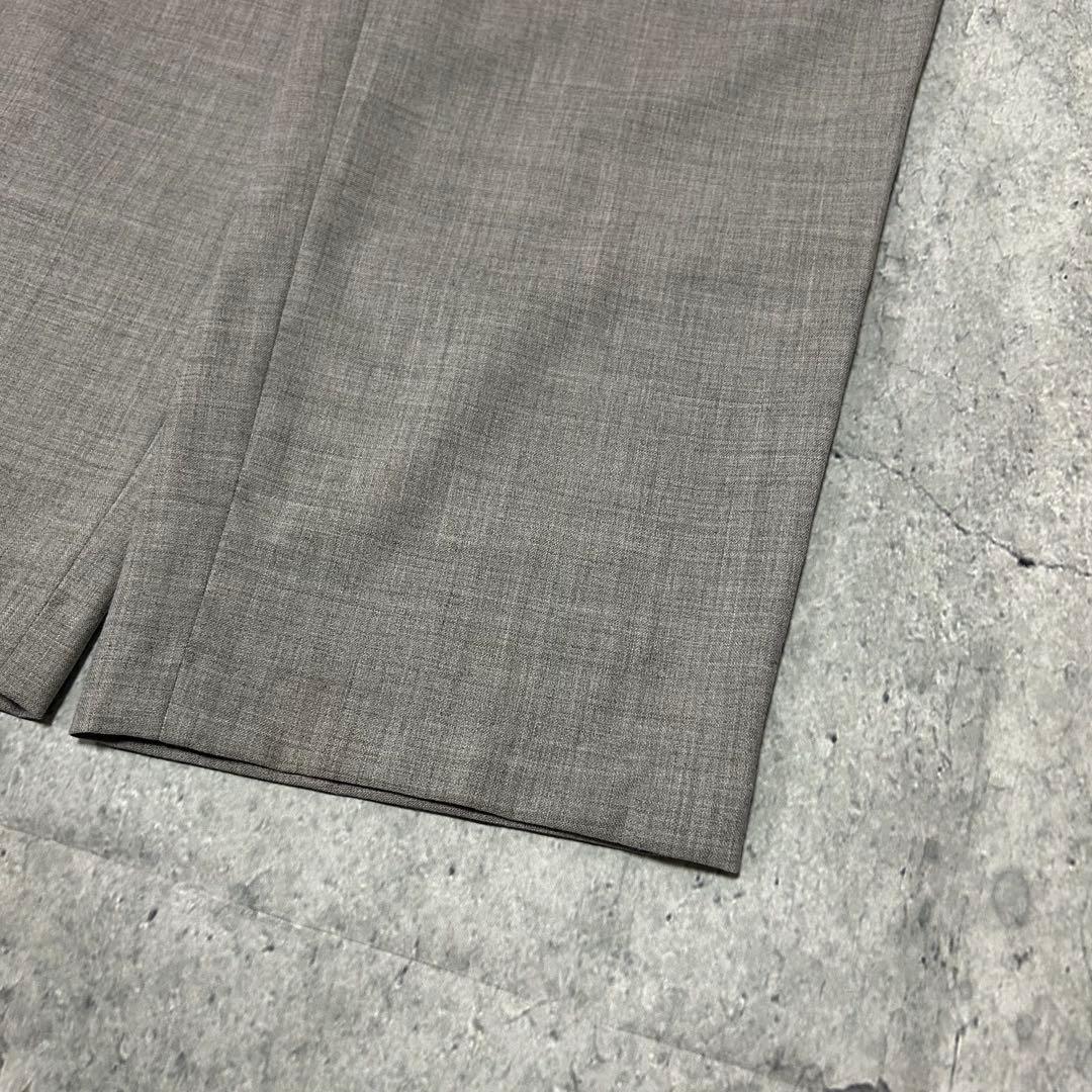 90s USA製 LANDS' END スラックス “絣” グレー ランズエンド