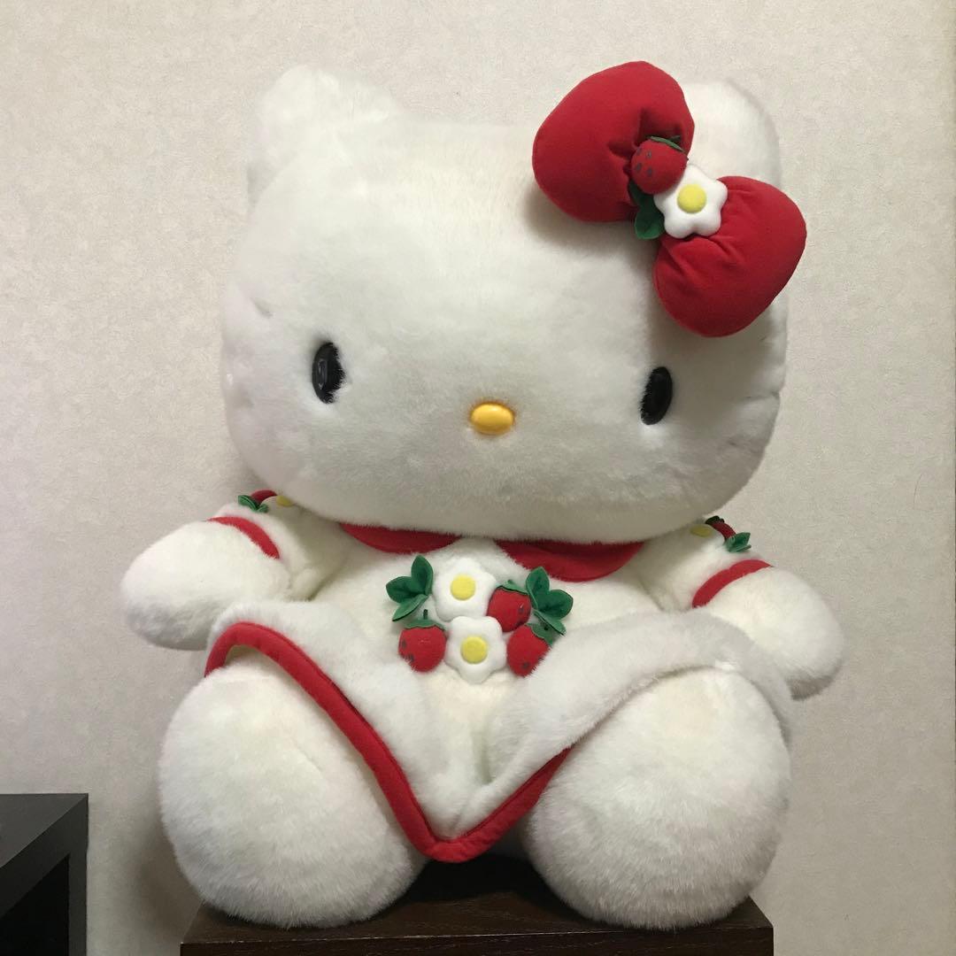 レトロ　ハローキティ　ジャンボ　ぬいぐるみ　特大　巨大　サンリオ　レア　タグ