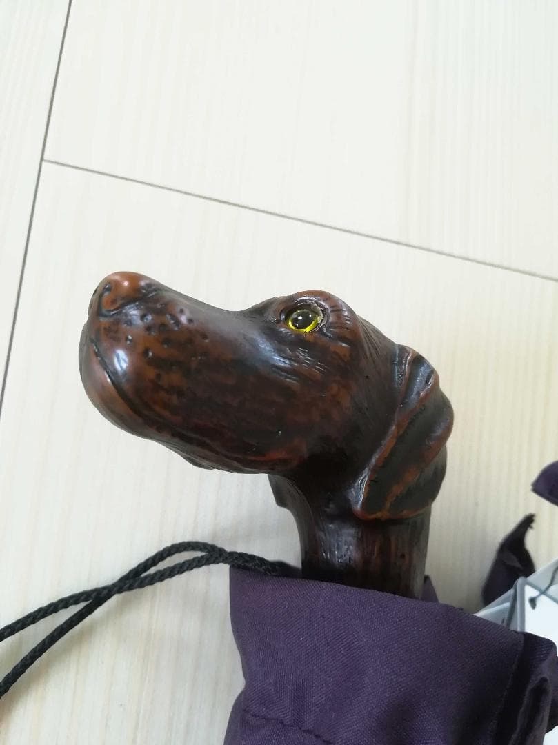 新価格Guy de jean 折畳み傘 雨/日傘兼用：グレーハウンド（プルーン）