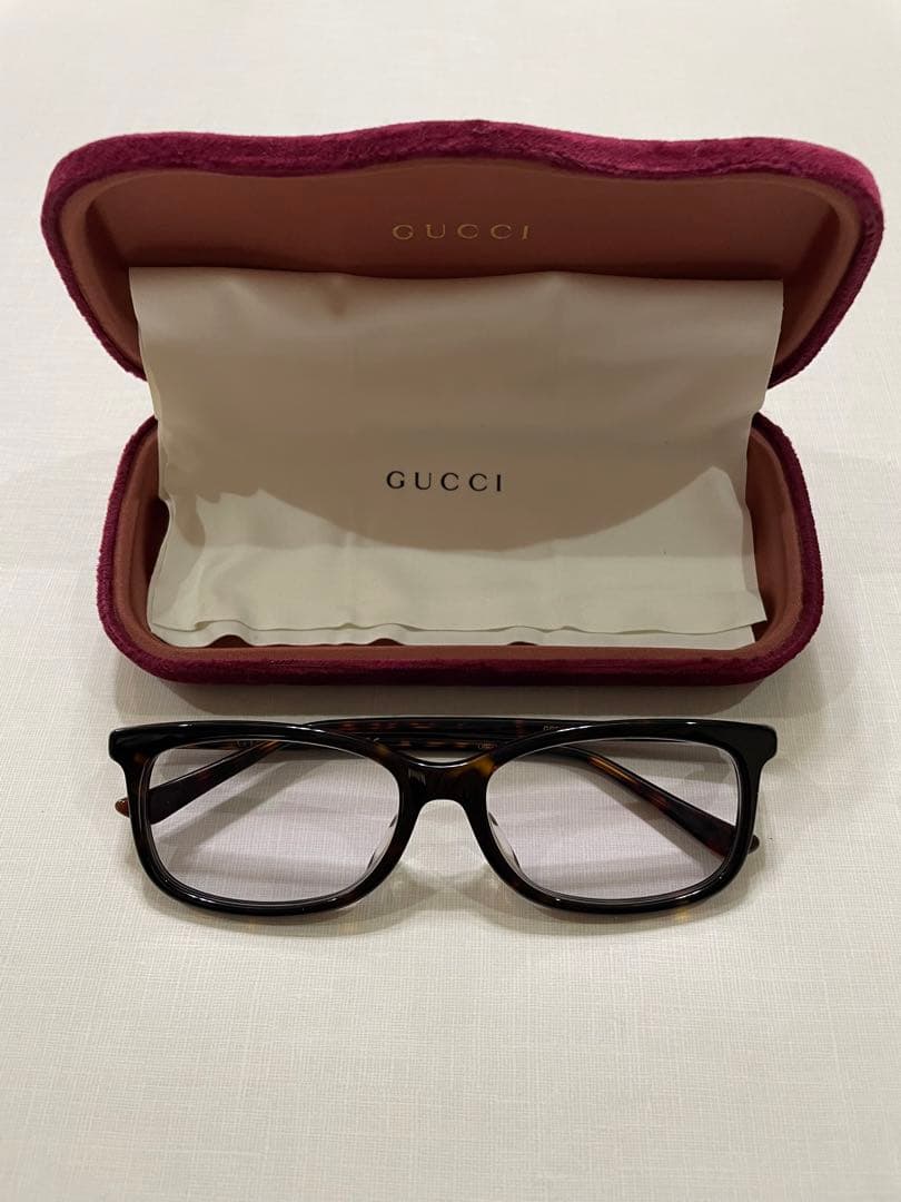GUCCI グッチ　眼鏡　GG0296OA カラーレンズ入り　パープル系