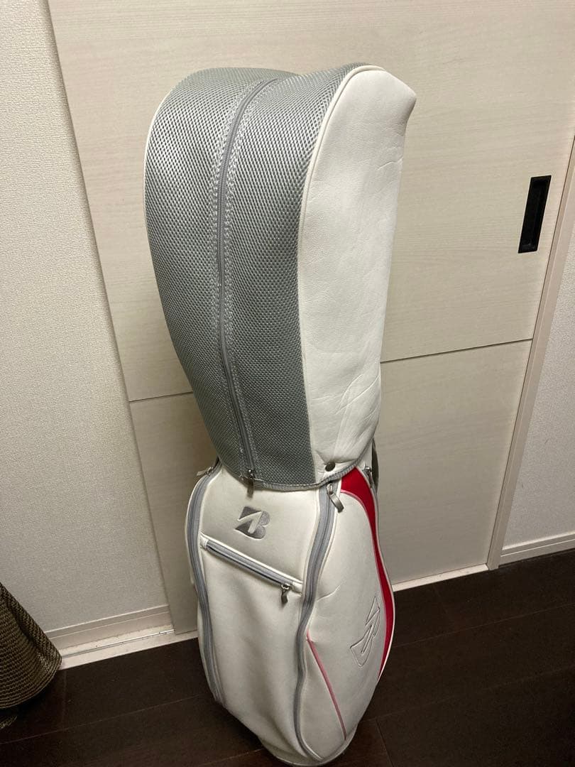 レディースBRIDGESTONE GOLF キャディバッグ ホワイト/レッド