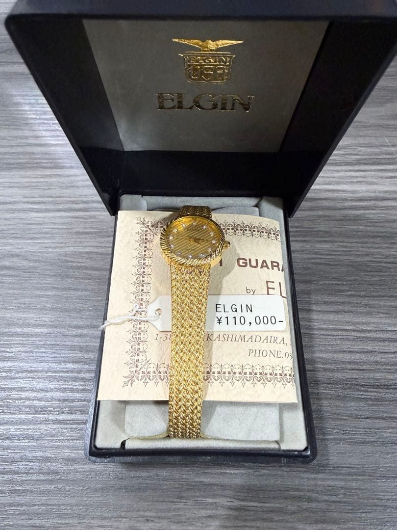 【希少・定価11万】ELGIN エルジン 腕時計 ゴールド レトロ