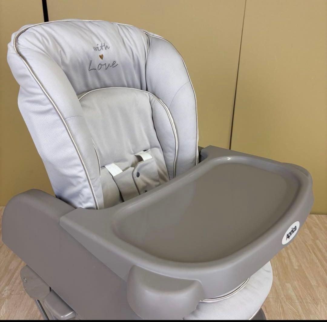 アップリカ　ハイローベッド＆チェア　ユラリズム　グレー