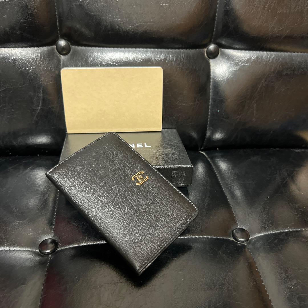 美品✨CHANEL 手帳カバー 名刺入れ 電話帳 ココマーク 黒 ギャラ付