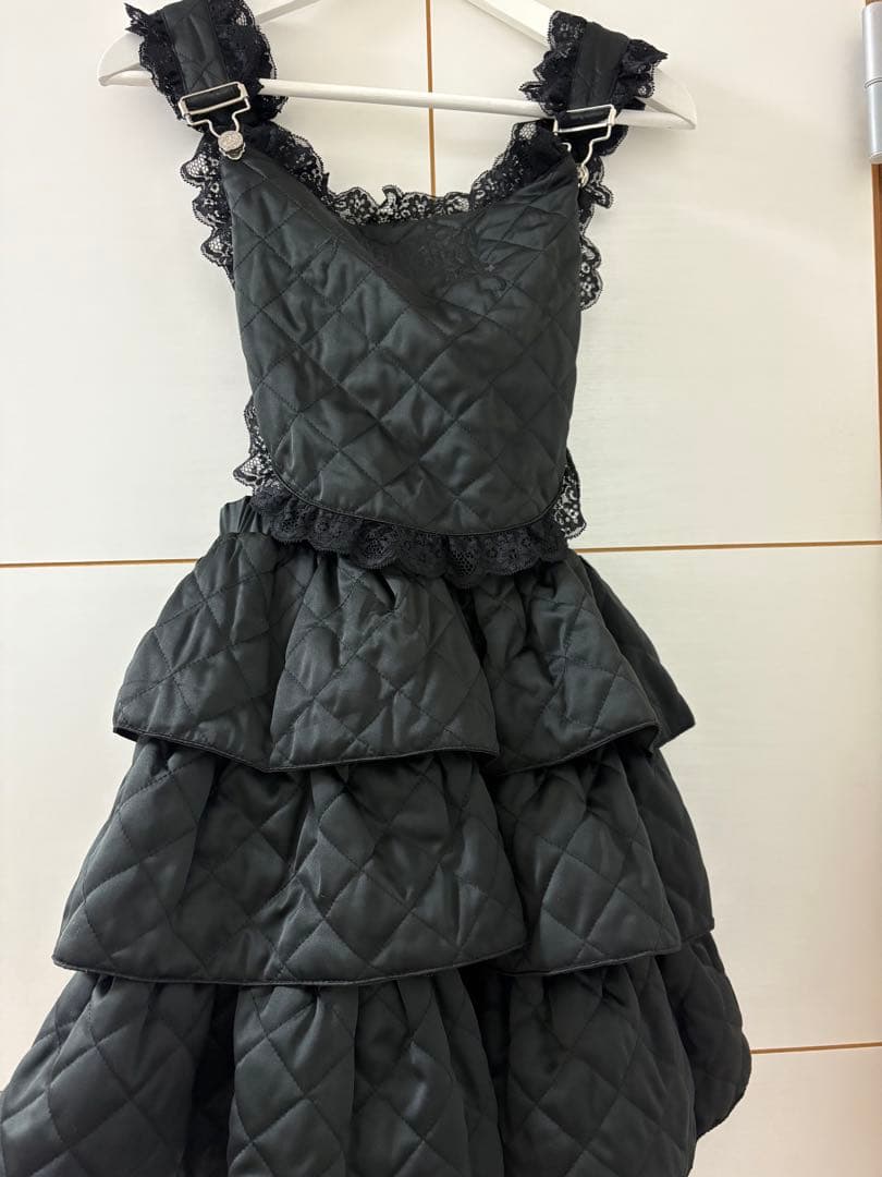 Dimmoire キルティングサロペット