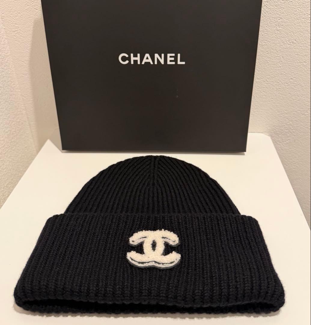 【希少】CHANEL シャネル　ニット帽　ビーニー　キャップ　帽子　入手困難