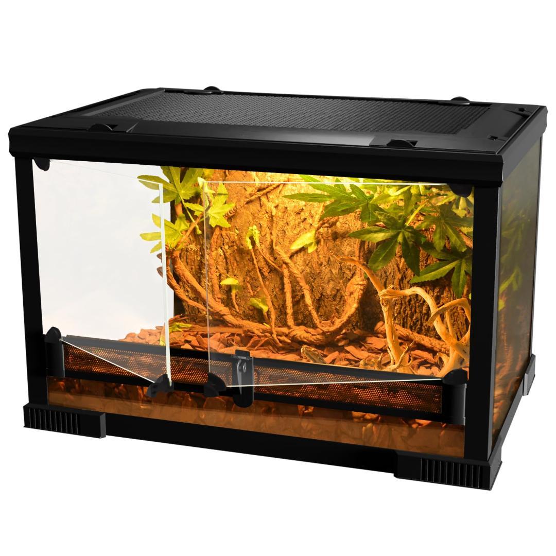 爬虫類 ケージ レオパ ケージ グラステラリウム 両開きガラスケ