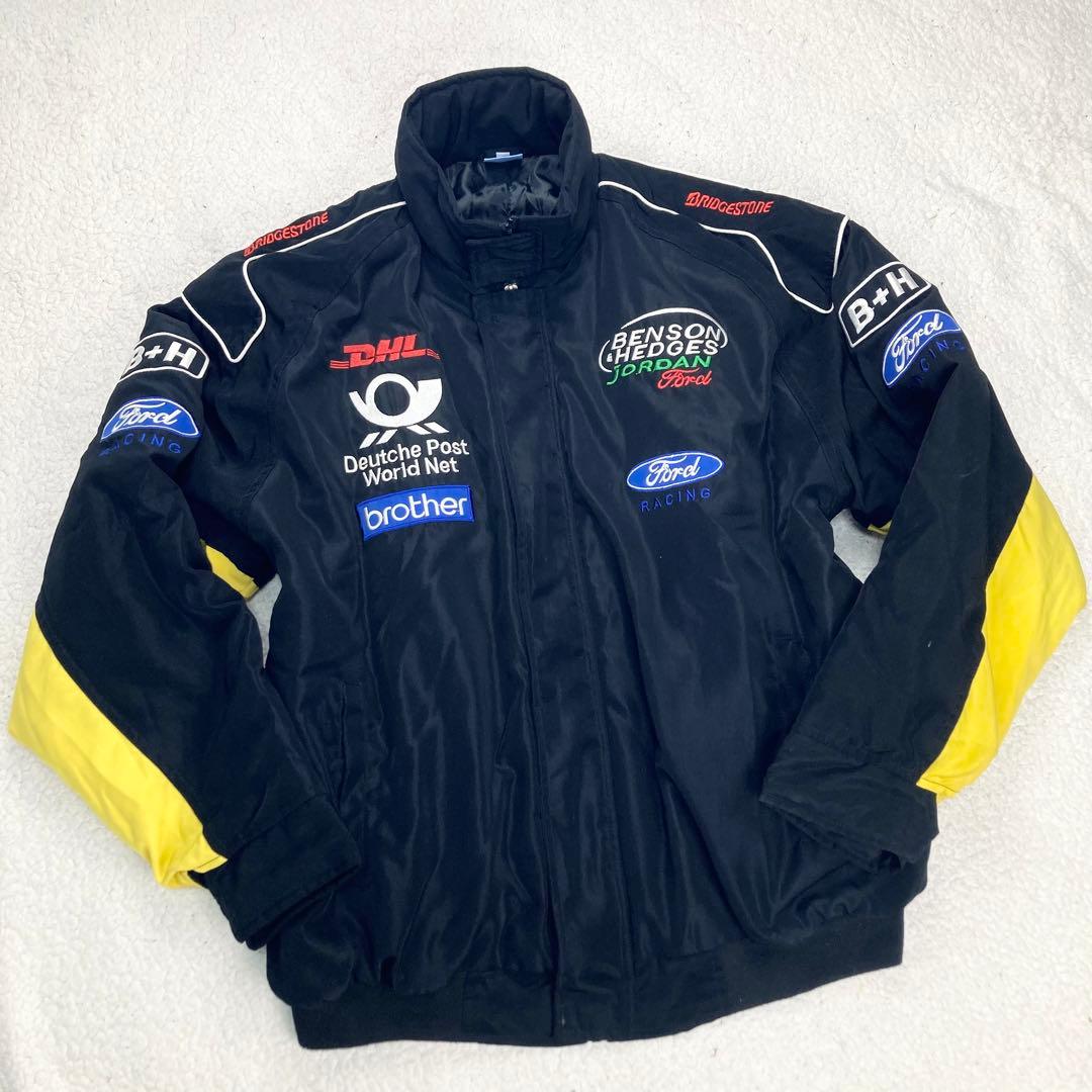 【希少】Ford RACING 企業ロゴ 刺繍 レーシングジャケット XL
