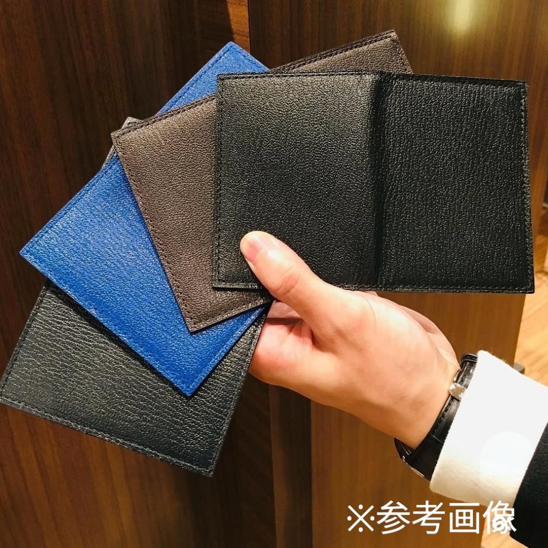 2365【新品 定価2.2万円】ラルコバレーノ★名刺入れ★BLACK★本革★